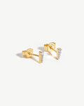 Celestial Pave Spike Stud Earrings | Gold/Cubic Zirconia