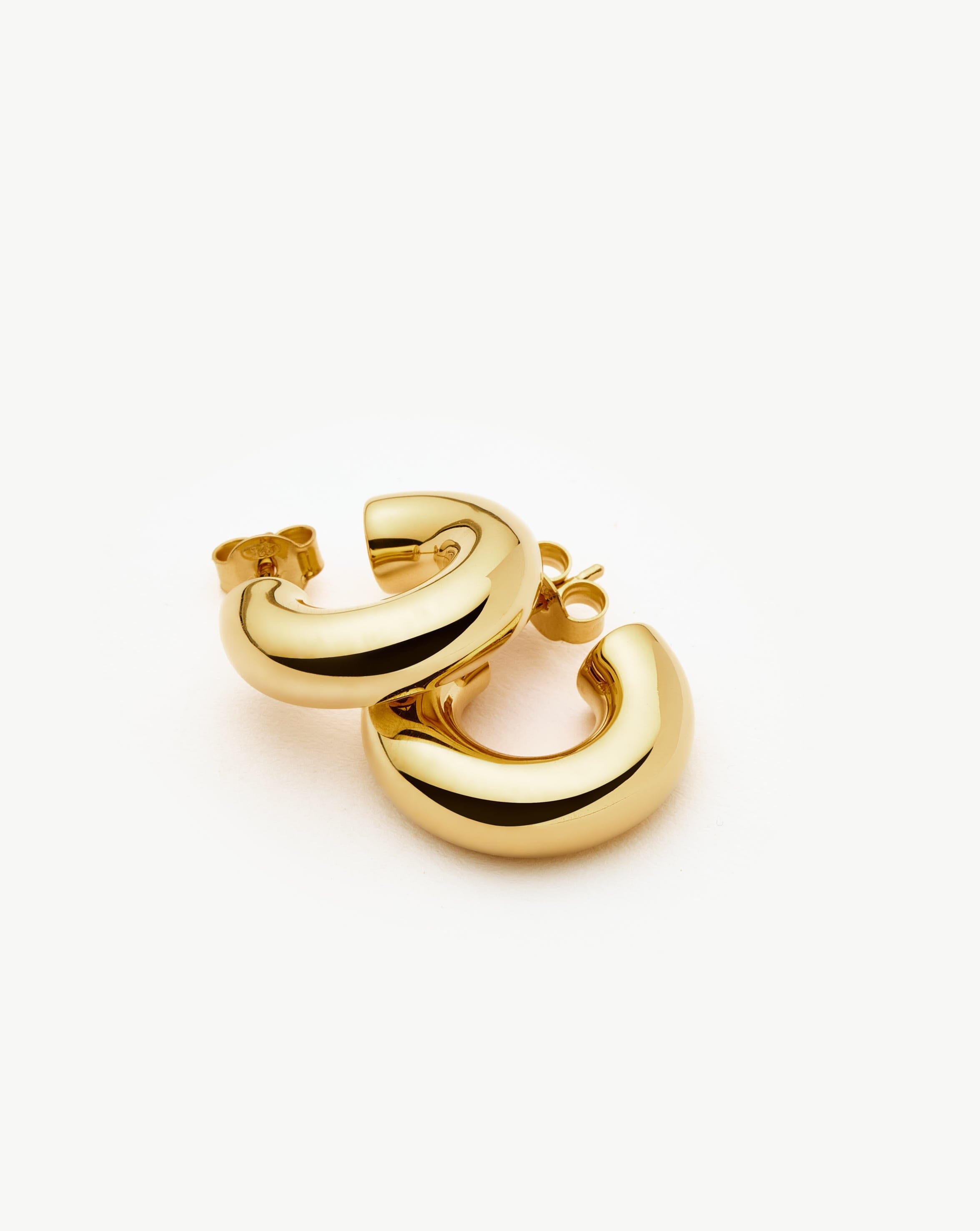 Chubby Small Hoop Earrings | 18ct Gold Vermeil