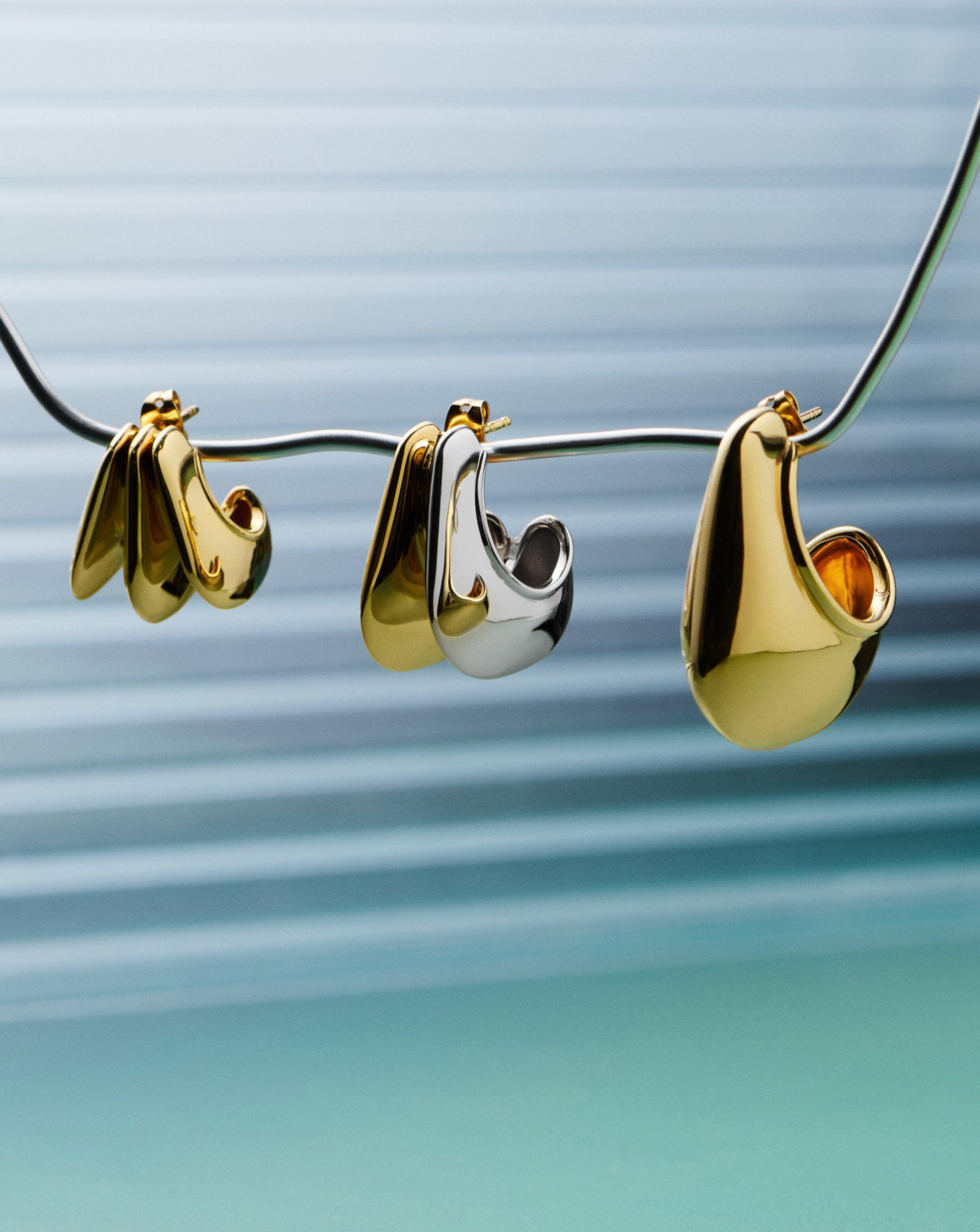 Hera Dome Large Hoop Earrings | 18ct Gold Plated