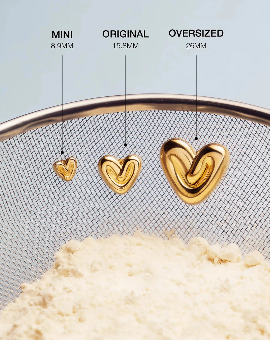 Puffy Heart Mini Stud Earrings | 18ct Gold Vermeil
